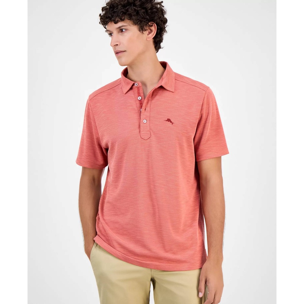 Tommy Bahama Mens Coral Short Sleeve Collared Polo Shirt Medium New In Packaging